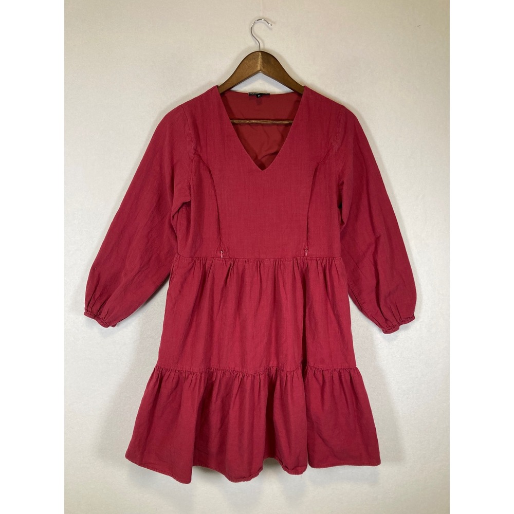 Nursing Queen Red Tiered Mini Dress
